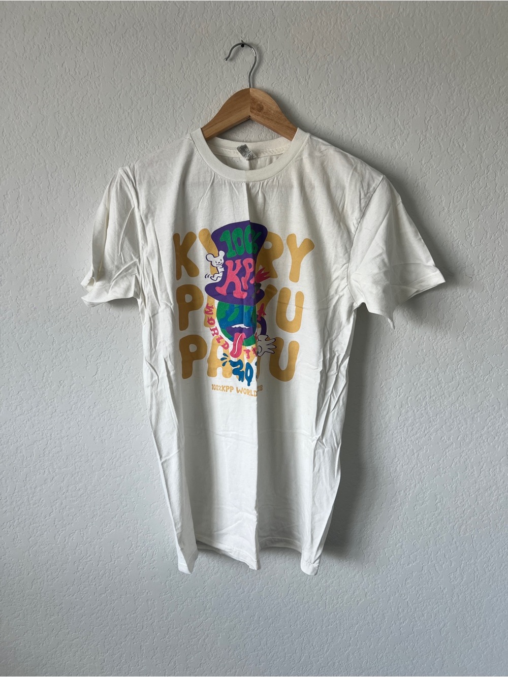 Alstyle White Kids T-Shirt with Multicolor Cartoon Graphic